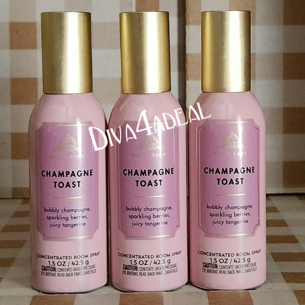 3x Bath & Body Works CHAMPAGNE TOAST Concentrated Room Sprays
